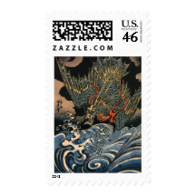 Japanese Painting c. 1800's Stamp