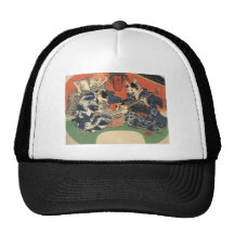 Japanese Painting c. 1800's Trucker Hat