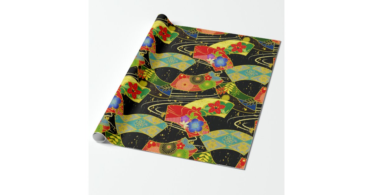 japanese pattern wrapping paper Zazzle