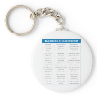 Japanese Restaurant Chart Key Chains