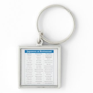 Japanese Restaurant Chart Keychains
