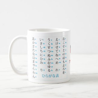 Japanese Restaurant & Hiragana Chart Coffee Mug