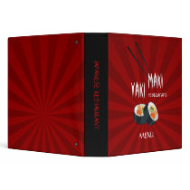 Japanese Restaurant Menu binder