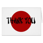 Japanese Rising Sun Thank You Card