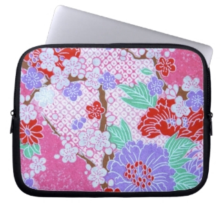 Japanese Sakura Pattern Laptop Sleeve