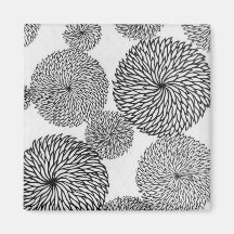 Japanese School's Chrysanthemums Fridge Magnets