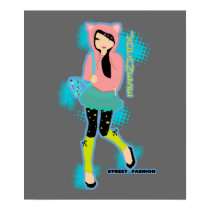 Japanese Street Fashion Poster posters by aikiri Japanese Street Fashion Poster posters