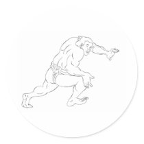 japanese sumo wrestler round stickers