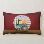 Japanese Tea Room MoJo Lumbar Throw Pillow pillows