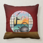 Japanese Tea Room MoJo Square Throw Pillow pillows