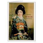 Japanese Tea Vintage Drink Ad Art Greeting Cards