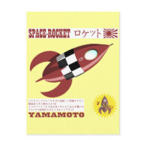 Japanese Toy Rocket Advertisement Postcards