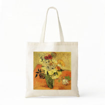 Japanese Vase with Roses and Anemones by Van Gogh Tote Bag