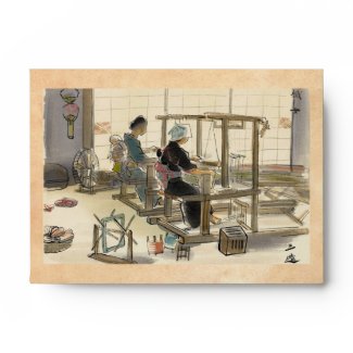 Japanese Vocations In Pictures, Women Weavers Envelope