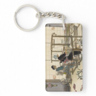 Japanese Vocations In Pictures, Women Weavers Keychains
