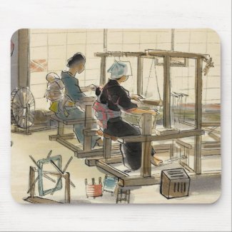 Japanese Vocations In Pictures, Women Weavers Mousepad