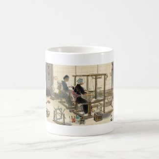 Japanese Vocations In Pictures, Women Weavers Mugs