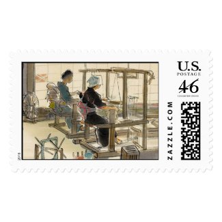Japanese Vocations In Pictures, Women Weavers Stamp