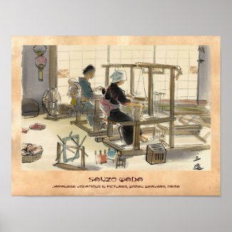 Japanese Vocations In Pictures, Women Weavers Posters