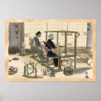 Japanese Vocations In Pictures, Women Weavers Posters