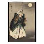 Japanese Warrior Painting. Circa 1922 Greeting Card