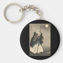 Japanese Warrior Painting. Circa 1922 Keychain