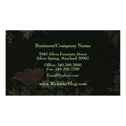 Japanese Washi: Interior Designer Business Cards (back side)