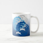 Japanese Wave & White Rabbit Mugs