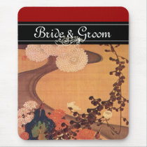 Japanese Wedding Chrysanthemums by a stream mousepads by WeddingInvitations Japanese Wedding Chrysanthemums by a stream mousepads
