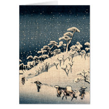 Japanese Winterscape no.3 Greeting Cards