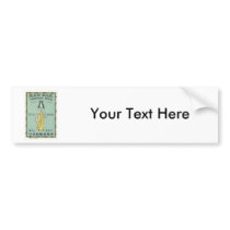 Japanese Woman Vintage Japanese Silk Label Bumper Sticker