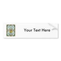 Japanese Woman Vintage Japanese Silk Label Bumper Stickers