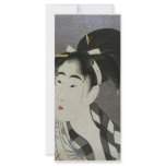 Japanese Women wiping her face Custom Rack Cards