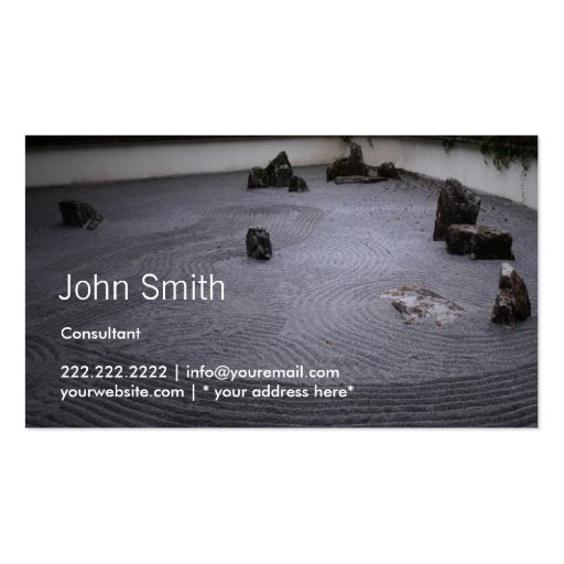Japanese Zen Garden Consulting Business Card (front side)