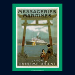 "Japon Extreme-Orient" Messegeries Maritimes Poster
