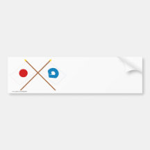 Japón y banderas cruzadas Wakayama Pegatina De Parachoque