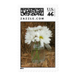 Jar Of Daisies On a Bale Of Hay Stamp
