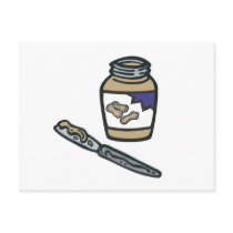 jar of peanut butter post cards