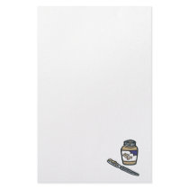 jar of peanut butter personalized stationery
