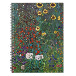 Jardín de la granja de Gustavo Klimt con los giras Libros De Apuntes