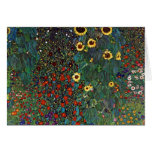 Jardín de la granja de Gustavo Klimt con los giras Felicitacion