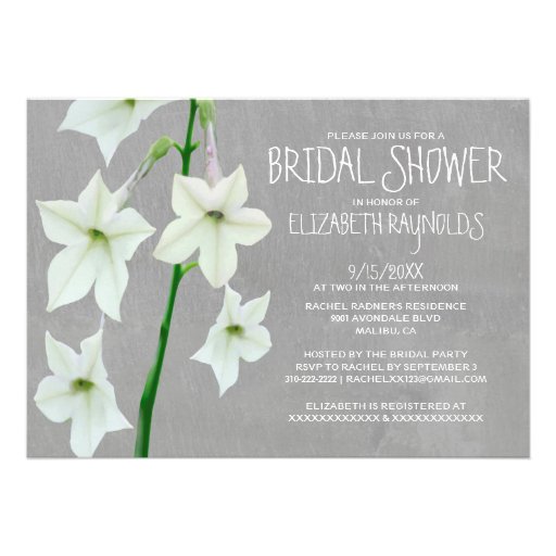 Jasmine Bridal Shower Invitations