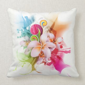 Jasmine flower decorative floral pillow