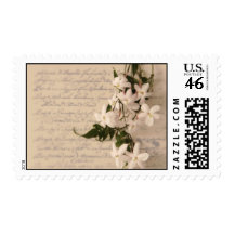 jasmine on old script handwriting stamp