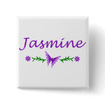Jasmine (Purple Butterfly) Button