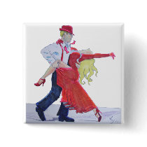 Jason Donovan Kristina Rihanoff Foxtrot Cartoon Button
