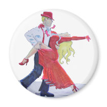 Jason Donovan Kristina Rihanoff Foxtrot Cartoon Magnet