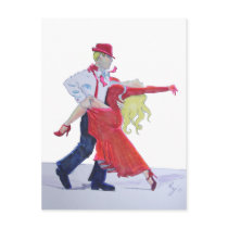 Jason Donovan Kristina Rihanoff Foxtrot Cartoon Postcard