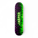 Jasper green fire Skatersollie skateboard.