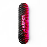 Jasper pink fire Skatersollie skateboard.